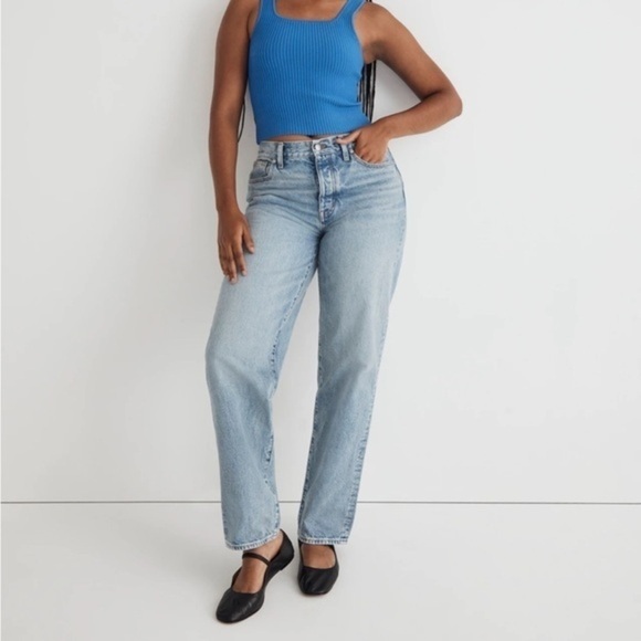 NWOT Madewell Low-Slung Straight Jeans in Olvera Wash Size 33 - Picture 16 of 16